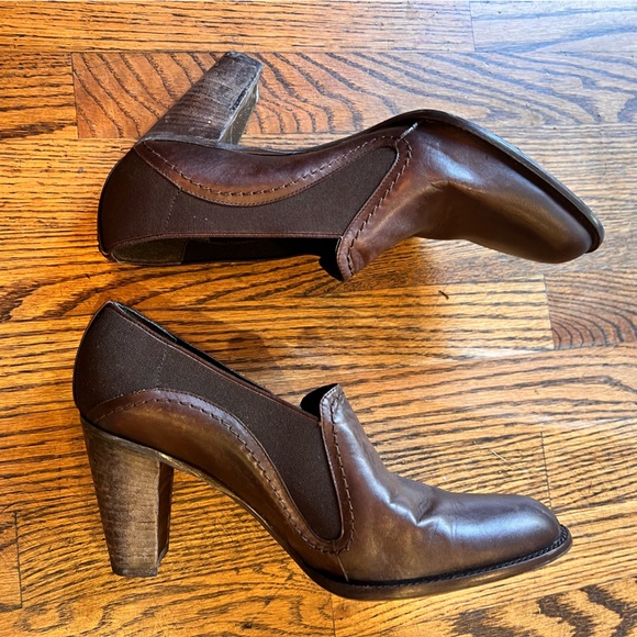 Stuart Weitzman Shoes - Stuart Weitzman Brown leather Women's Heeled booties low boots size 8 stretch